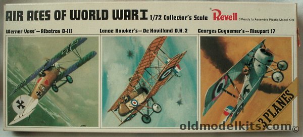 Revell 1/72 Air Aces of WWI - Voss' Albatross DIII - Hawkers DH-2 - Guynemer's Nieuport 17, H685-100 plastic model kit